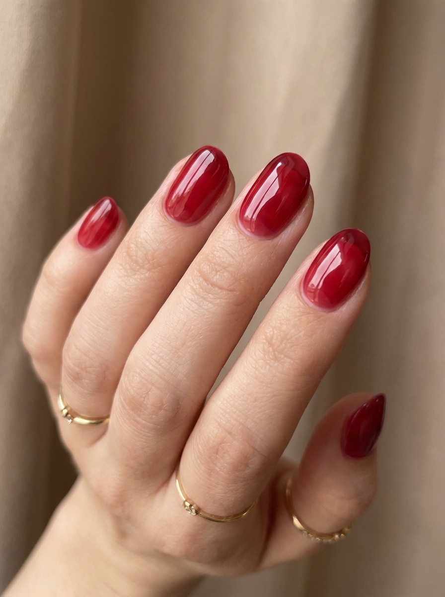 Cherry Glass Nails als Glass Nails Inspiration 2026